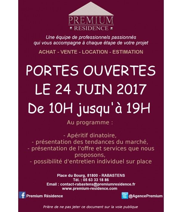 Portes ouvertes à l agence Premium Résidence