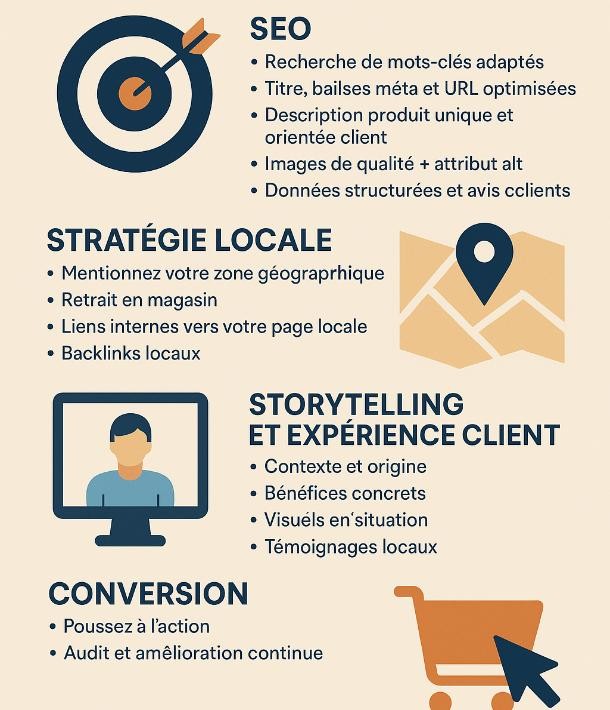 Optimiser votre fiche produit en ligne pour le commerce local : SEO, visuels et storytelling