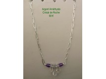 Colllier Argent Amethyste 997