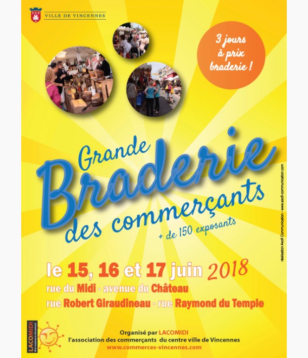 Grande braderie des commerçants à  Vincennes