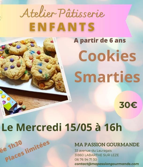 Atelier Pâtisserie Enfants Cookies Smarties !