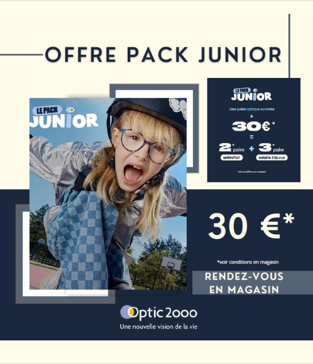 Optic 2000 : le pack Junior, une vision claire pour vos enfants/ados !