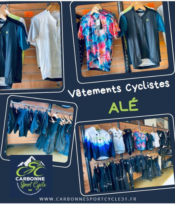 Les vêtements cyclistes ALÉ arrivent chez Carbonne Sport Cycle