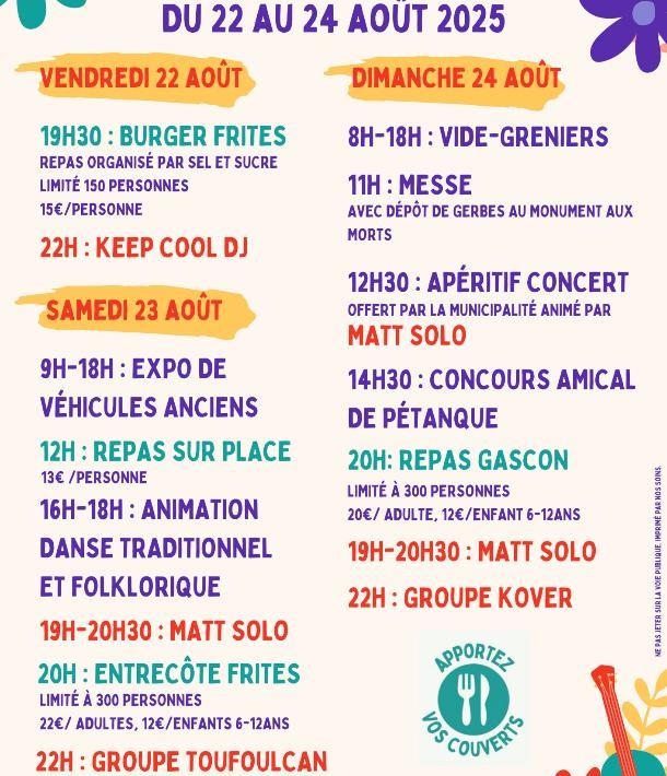 Vente tickets repas Fête à Esperce