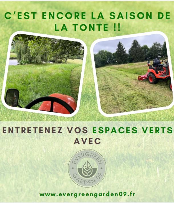 Evergreen Garden 09, votre partenaire entretien espaces verts à Lézat-sur-Lèze