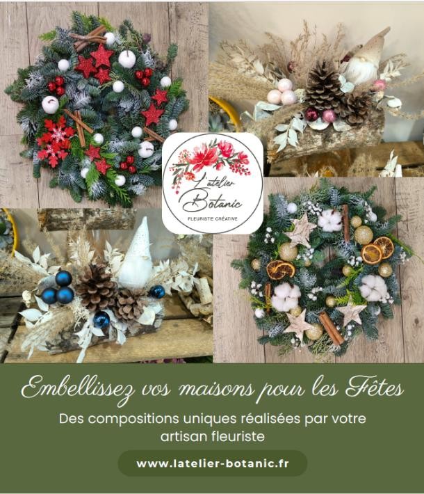 L Atelier Botanic : couronnes et décorations florales pour un Noël magique !