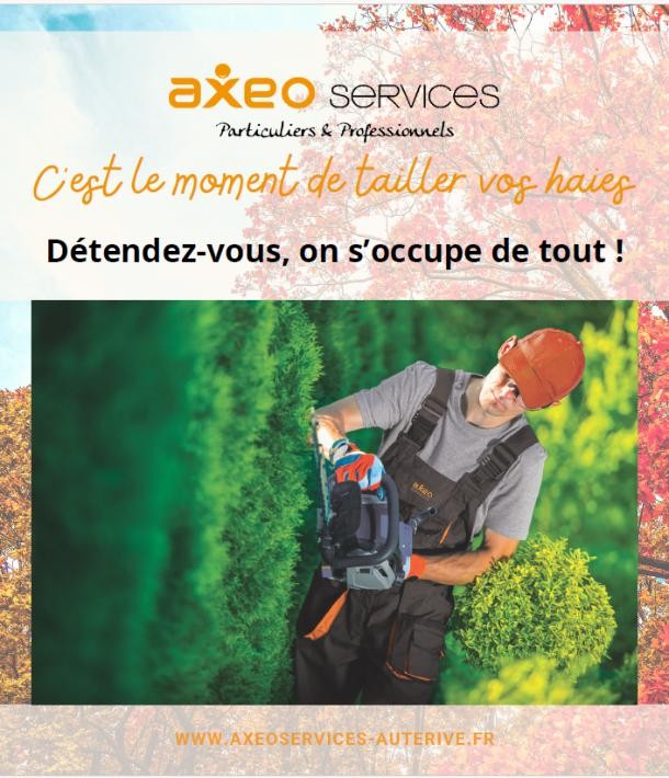 Axeo Services : c’est le moment de planifier la taille de vos haies d’automne !