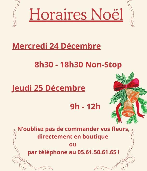 Horaires Noël