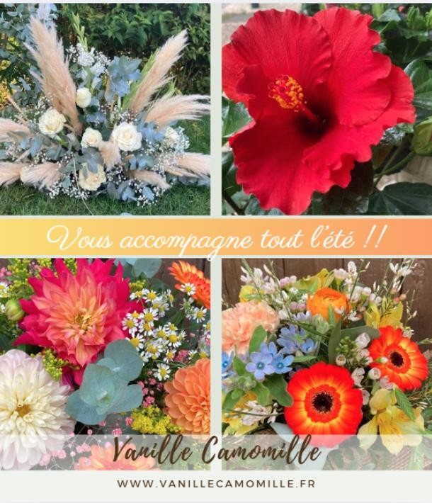 Vanille Camomille : votre artisan fleuriste reste à vos côtés tout l’été !