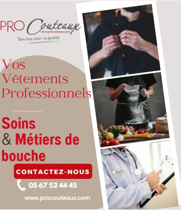 Des vêtements professionnels personnalisés pour les métiers du soin et de bouche