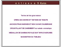 Les Entr&eacute;es