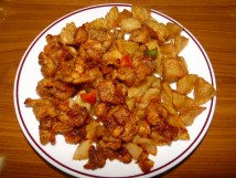 Poulet & pomme de terre saut&eacute;s