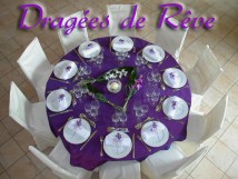 D&eacute;coration de Table Bouquets Drag&eacute;es