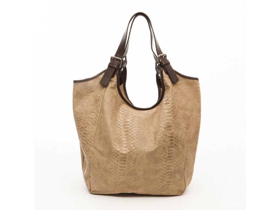 Cabas serpent MARRON CLAIR