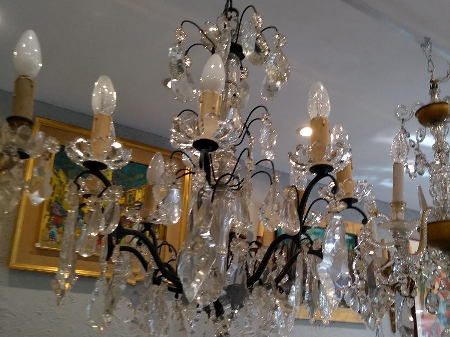 Lustre ancien à  pampilles
