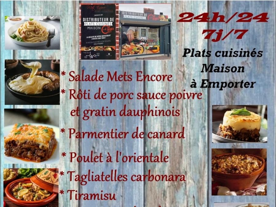 Distributeurs plats cuisinés 24/24  7j/7