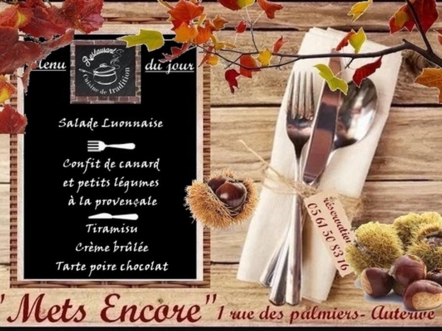 Au Menu du Jour ce Jeudi 09 Octobre
