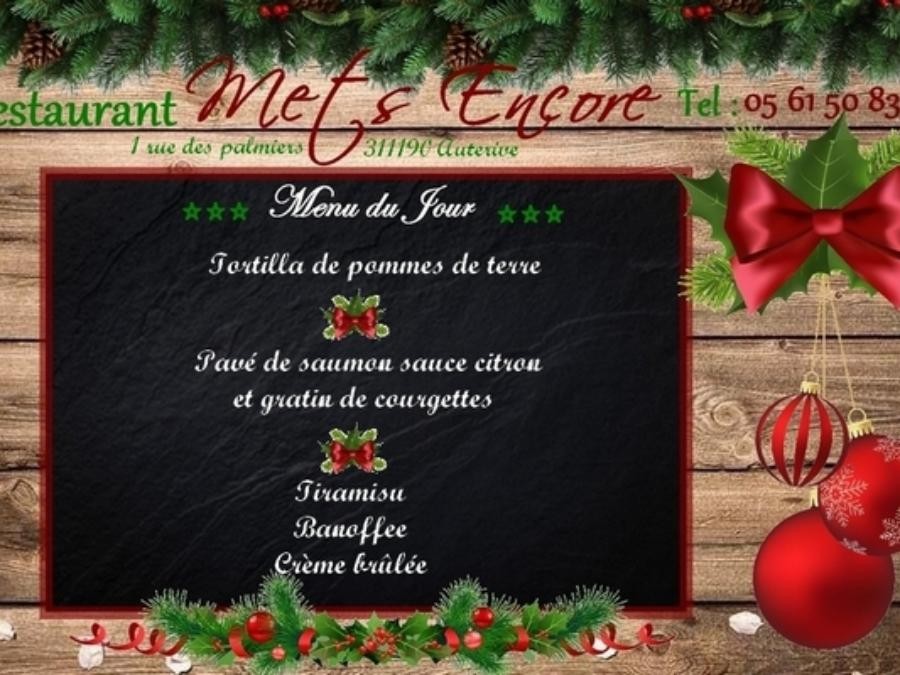 Au Menu du Jour ce Mardi 02 Décembre