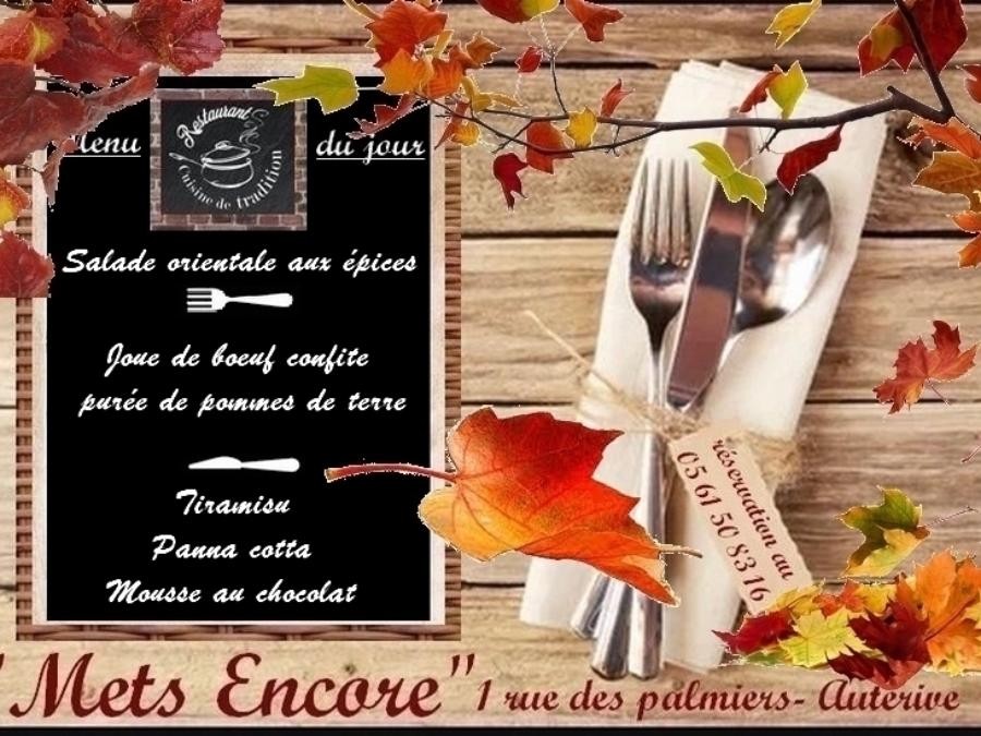 Au Menu Du Jour de ce Vendredi 09 Octobre à Auterive