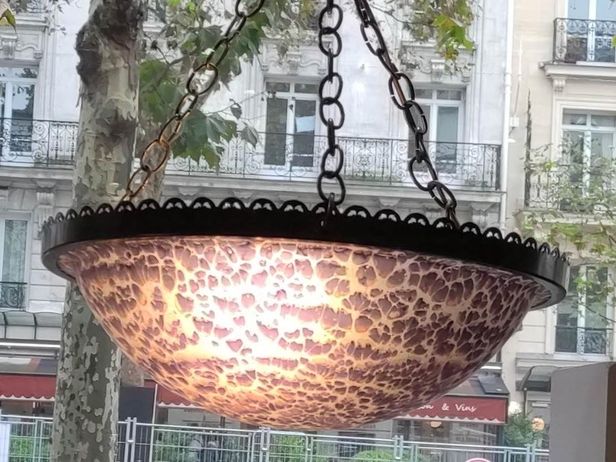 Vasque en verre moucheté