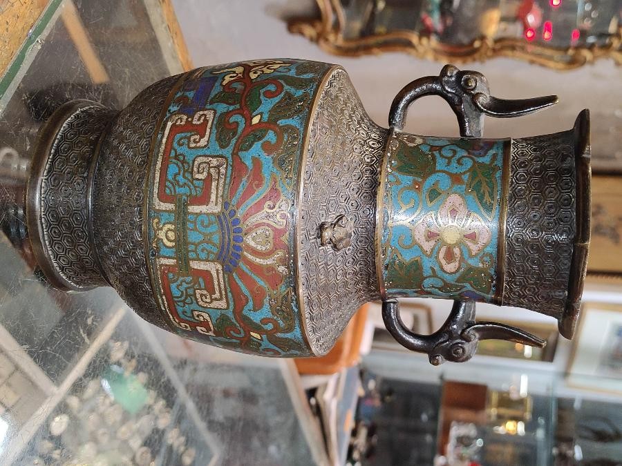 Vase indochinois cloisonné