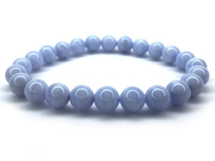 Bracelet calcédoine 6mm