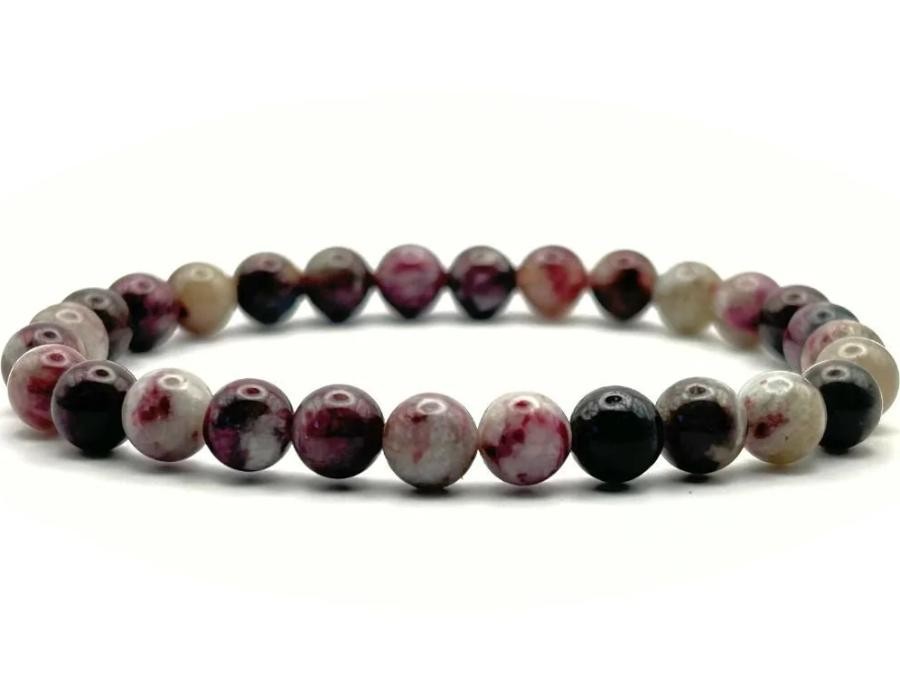 Bracelet Tourmaline rose 6mm