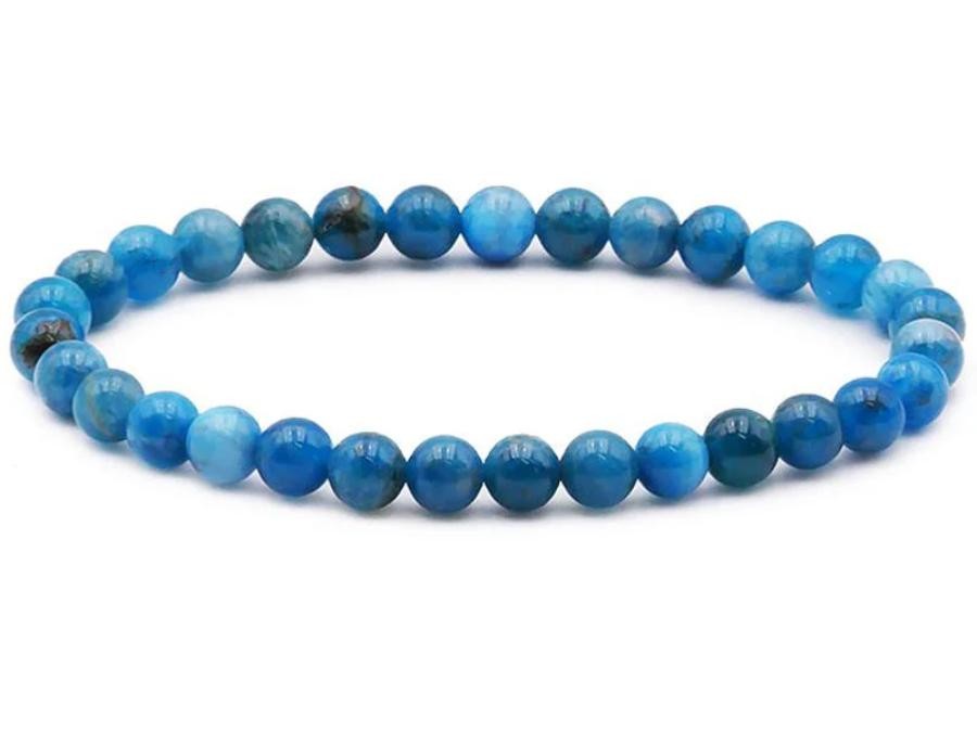 Bracelet Apatite bleue 6mm