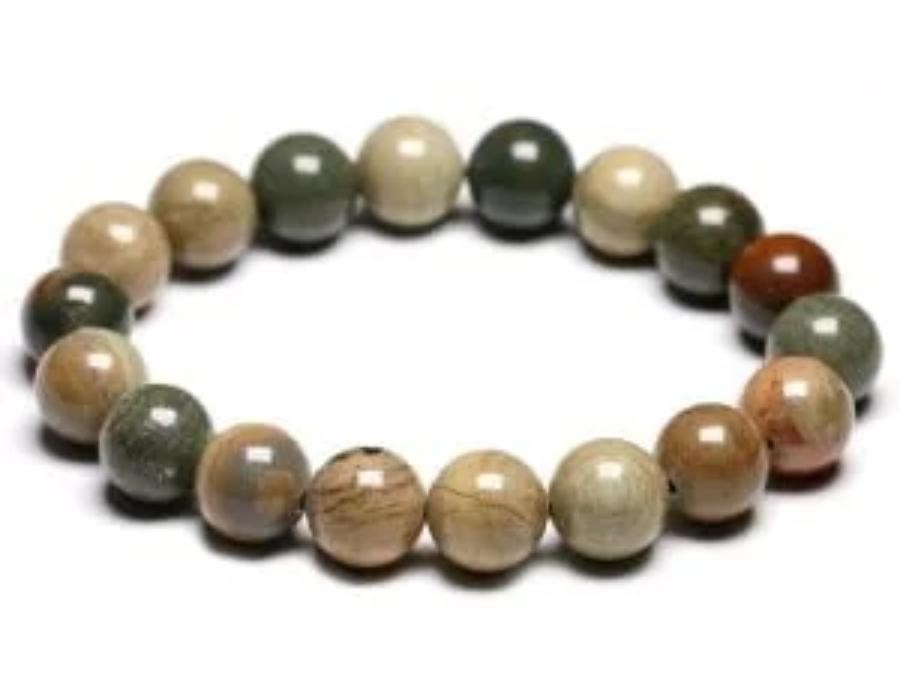 Bracelet Jaspe feuille d