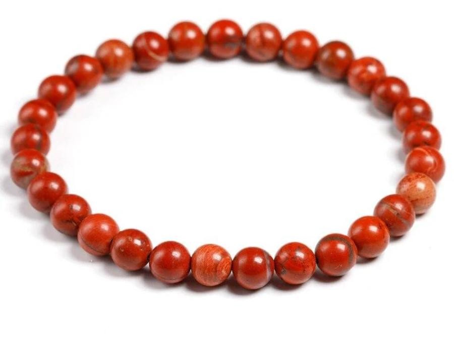 Bracelet Jaspe rouge 6mm