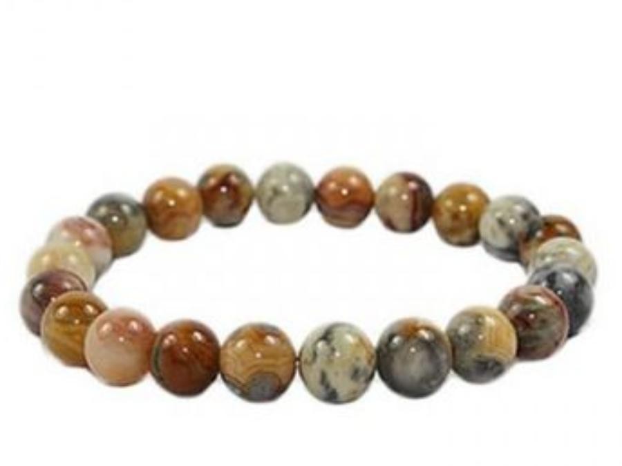 Bracelet Agate crazy lace 8mm