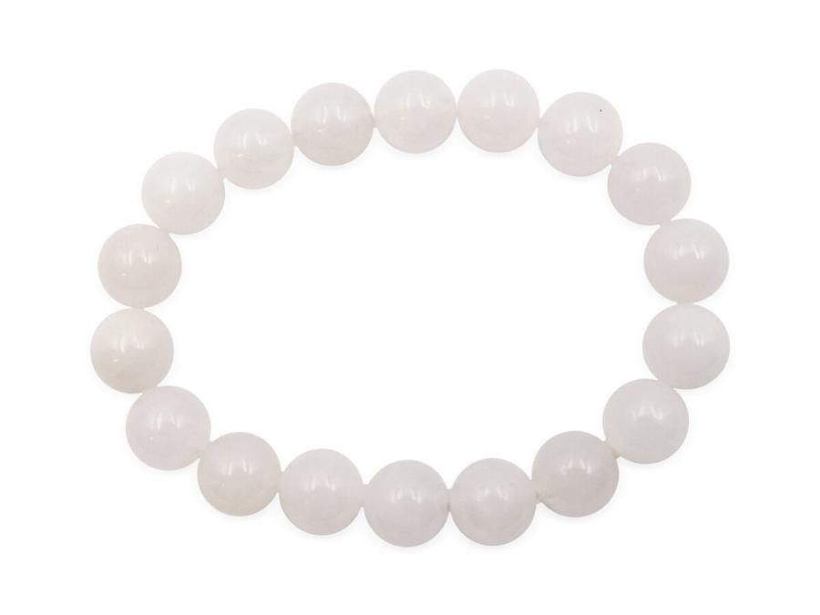 Bracelet Jade blanc 6mm