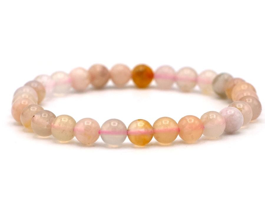 Bracelet Agate fleur de cerisier 6mm