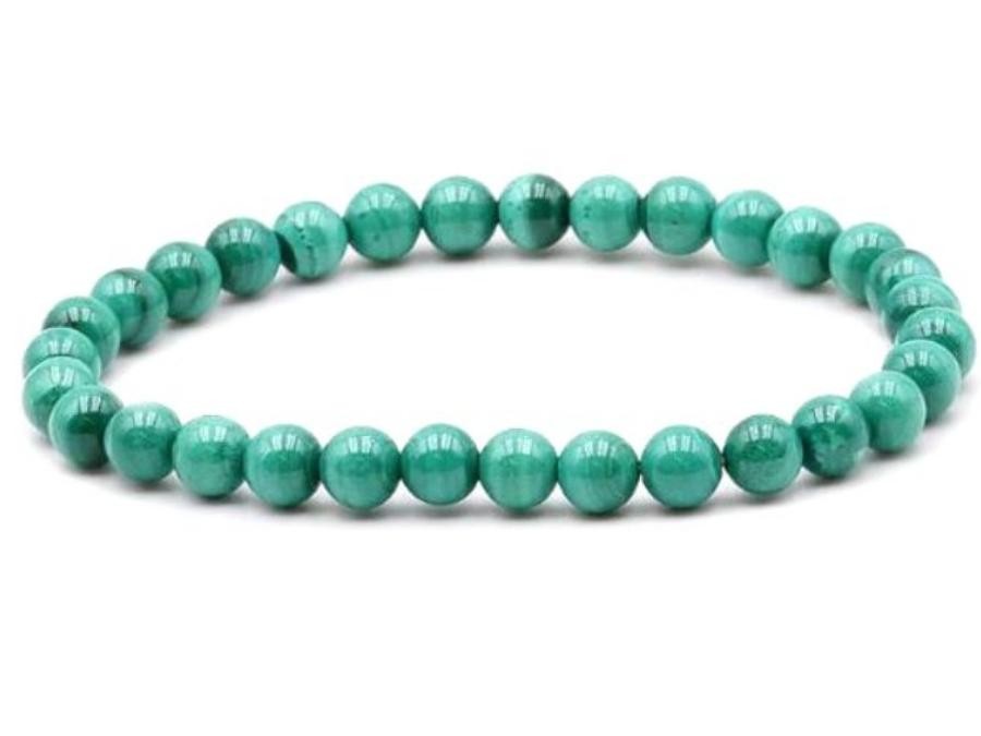 Bracelet Malachite clair 6mm