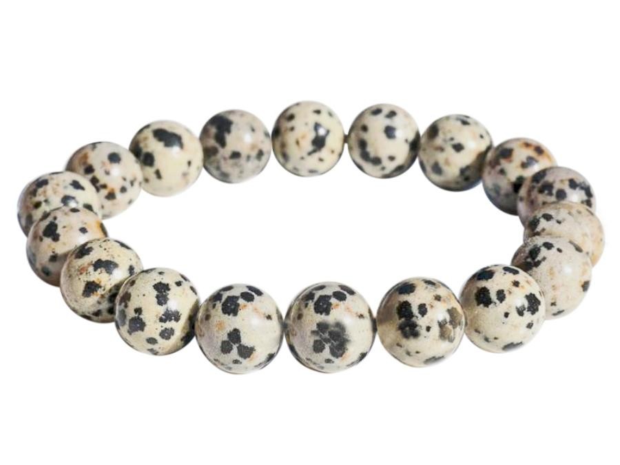 Bracelet Jaspe dalmatien 8mm