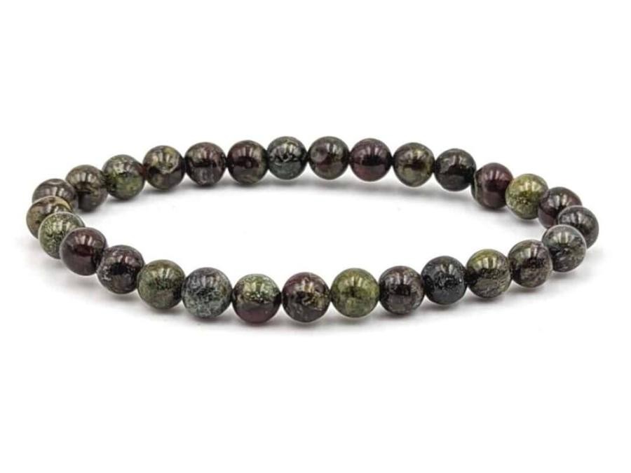 Bracelet Jaspe sang de dragon 6mm