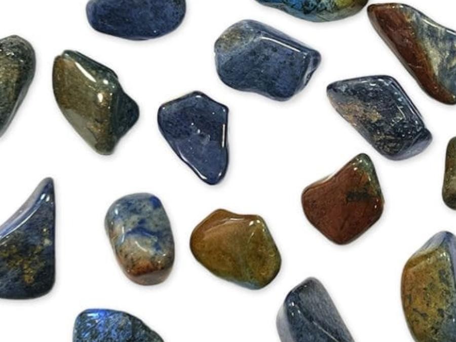 Pierre roulée Dumortiérite