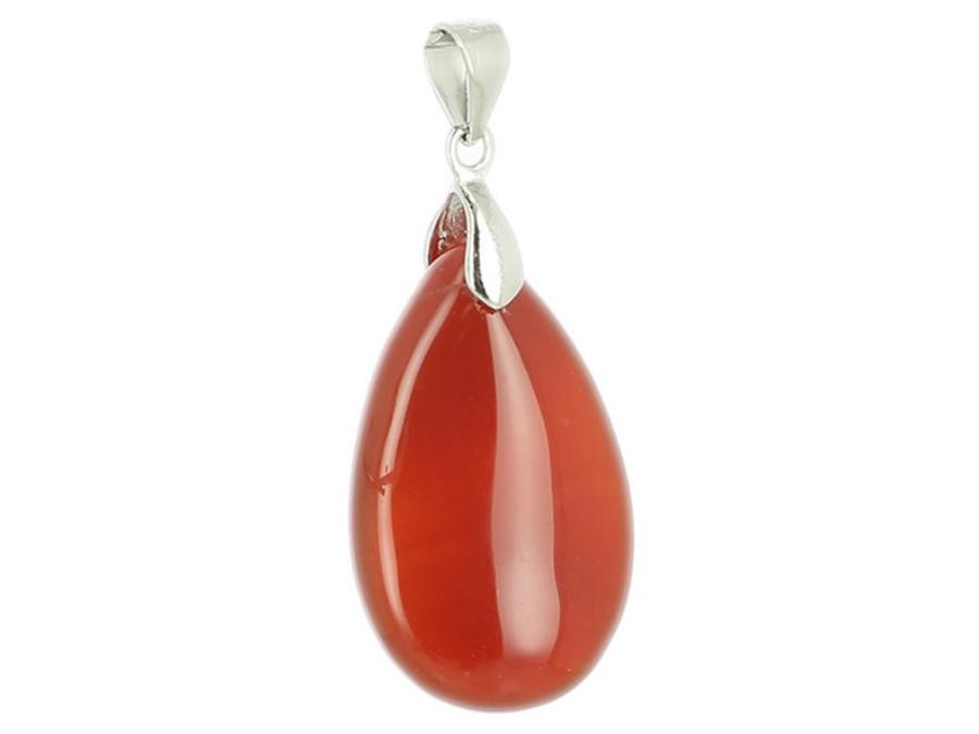 Pendentif goutte Cornaline