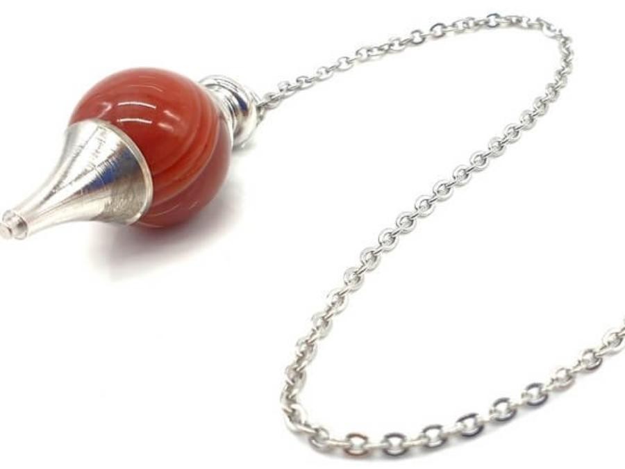 Pendule sphère Cornaline