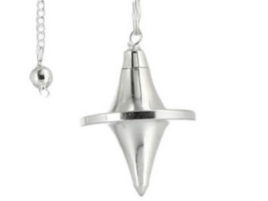 Pendule Ufo témoin en métal argenté