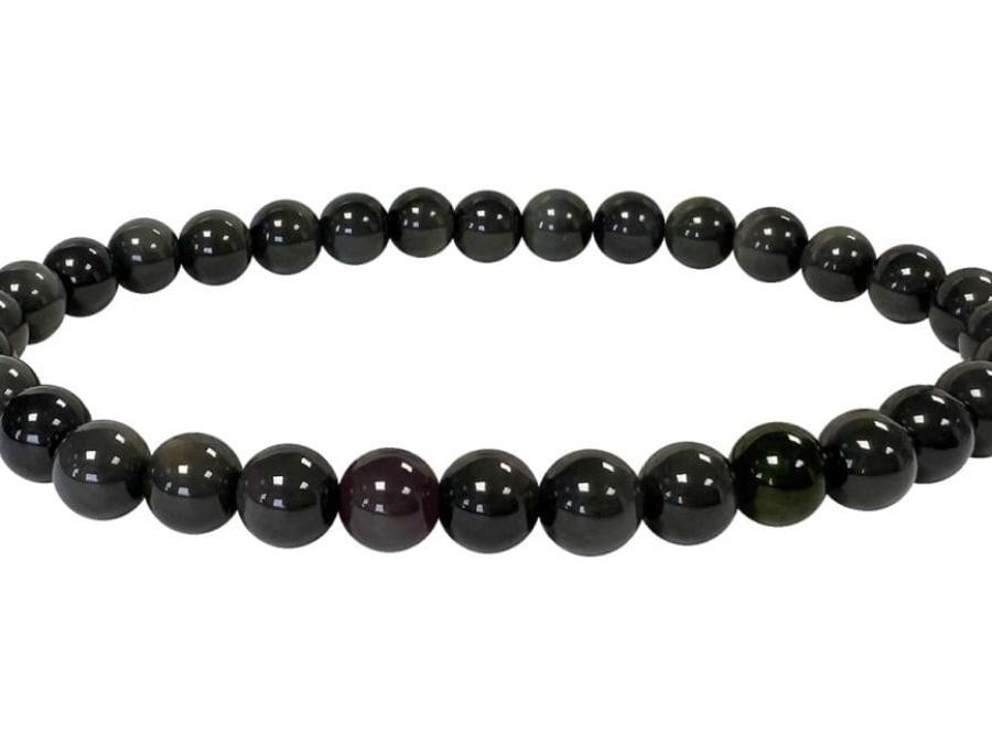 Bracelet Obsidienne Noire 6mm