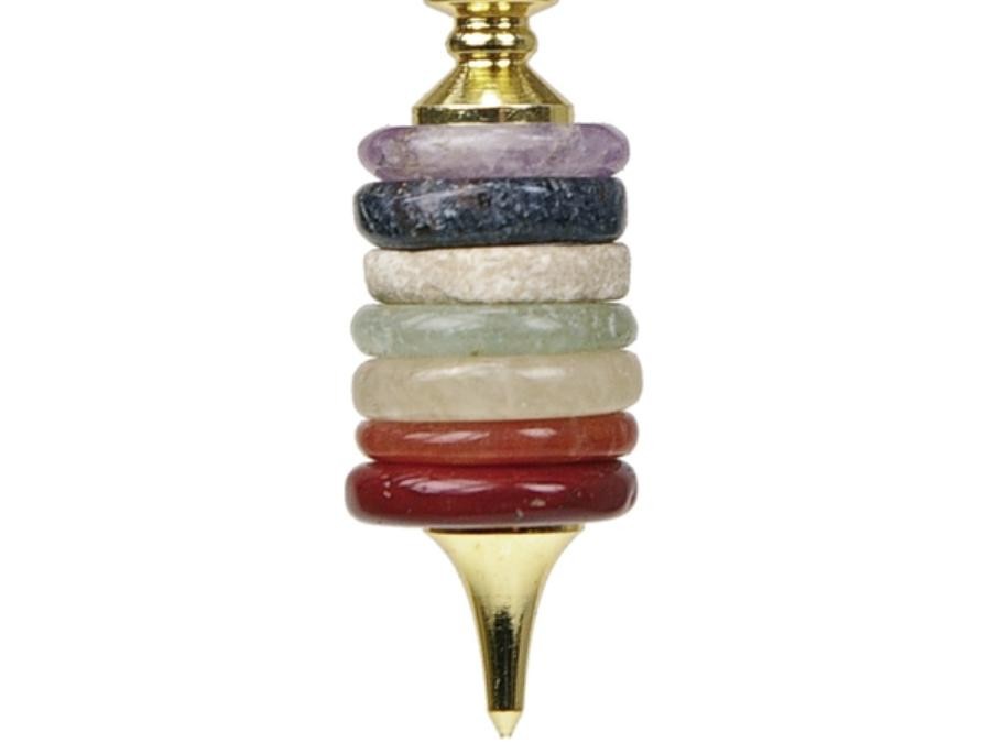 Pendule 7 Chakras en Pierres